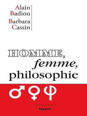 cover image of Homme, femme, philosophie